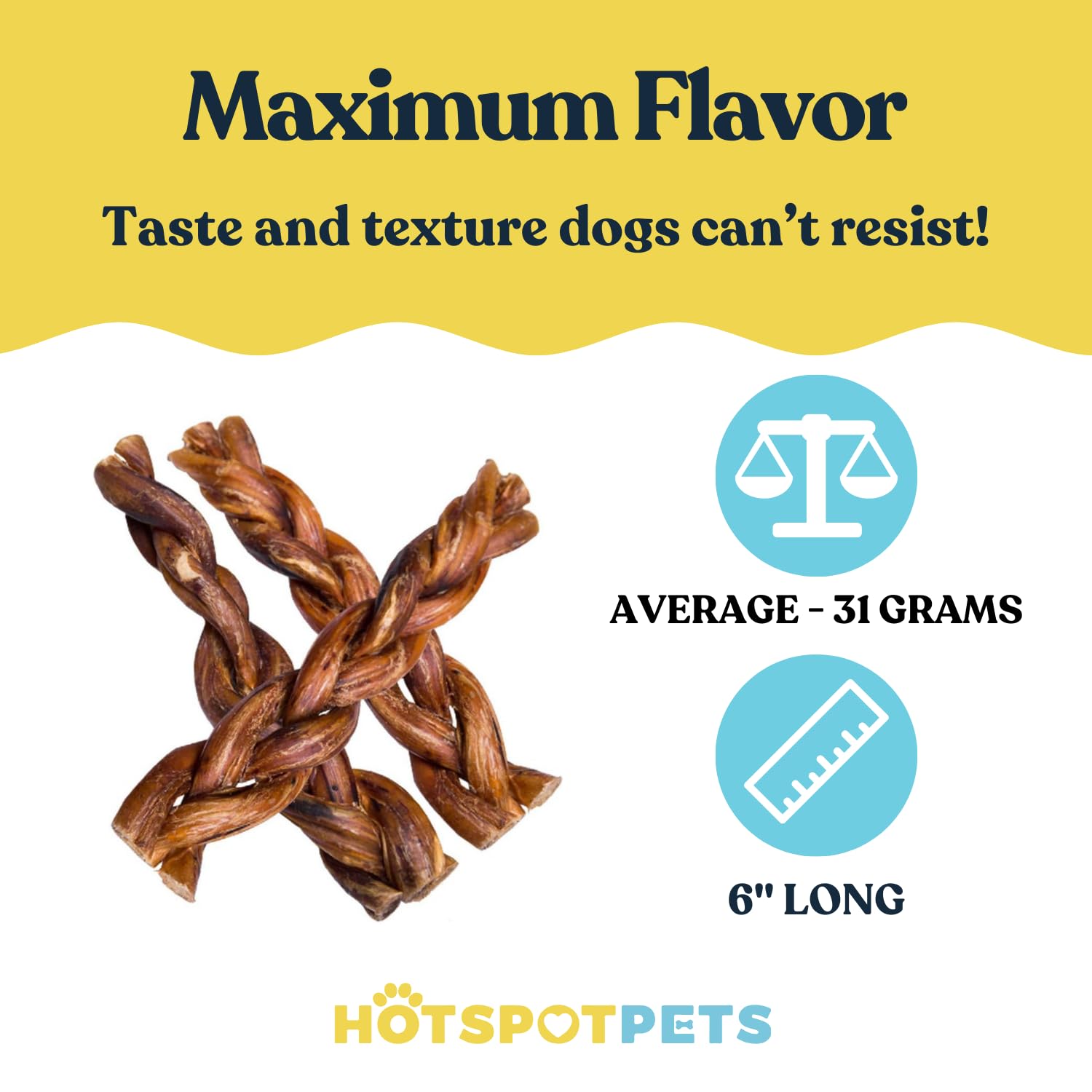 Hotspot Pets 6in stix pack dog chews for convenient bulk chewing