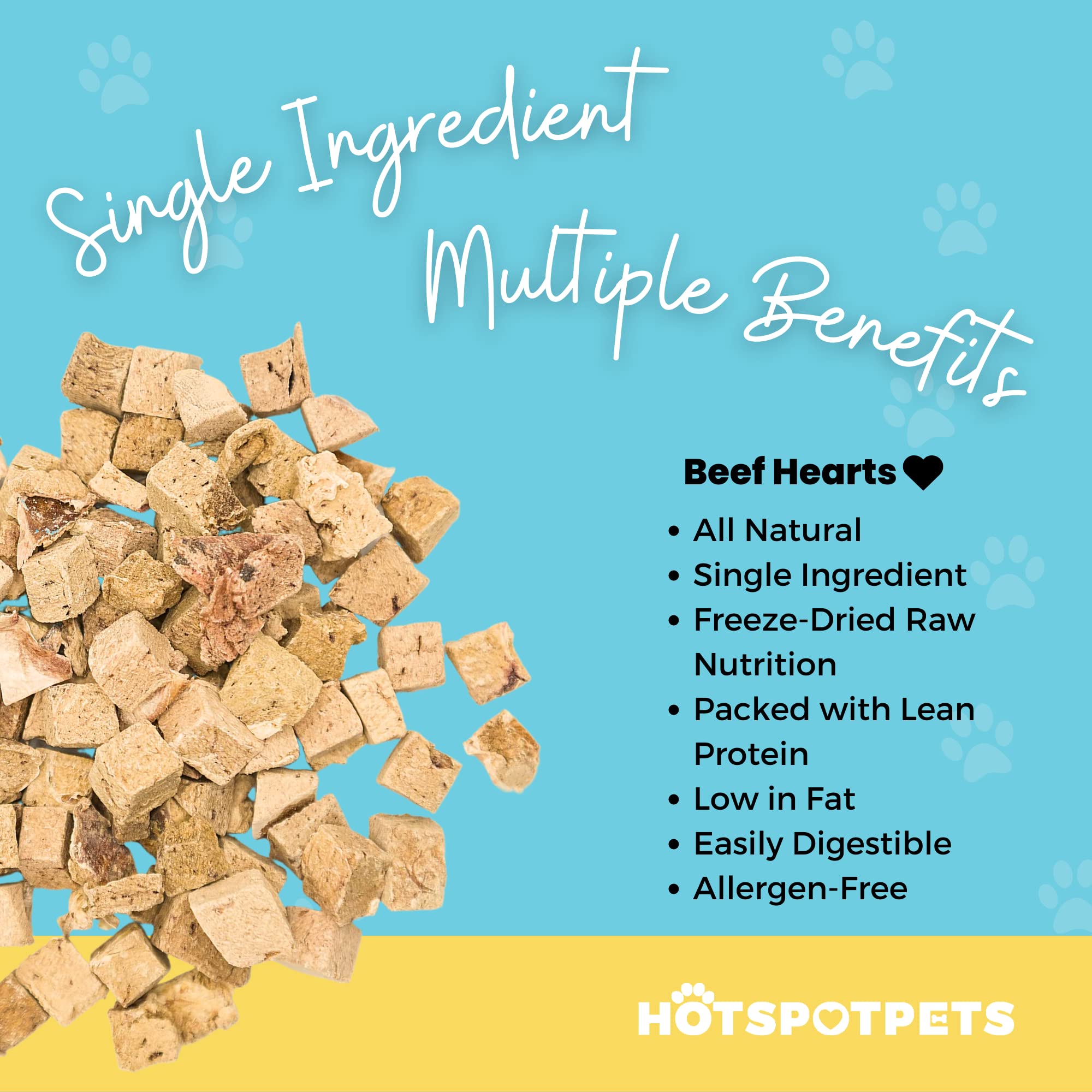 Hotspot Pets beef heart treats closeup, showcasing chewy texture and ideal training reward