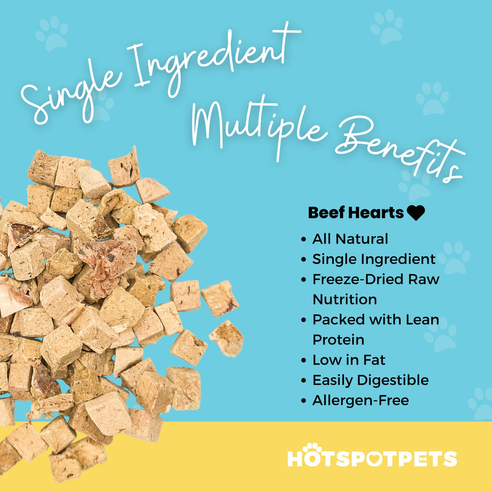 Hotspot Pets beef heart treats closeup, showcasing chewy texture and ideal training reward