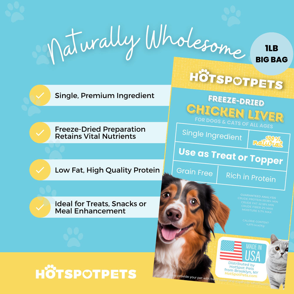 Hotspot Pets food topper over kibble adds flavor without extra bulk.
