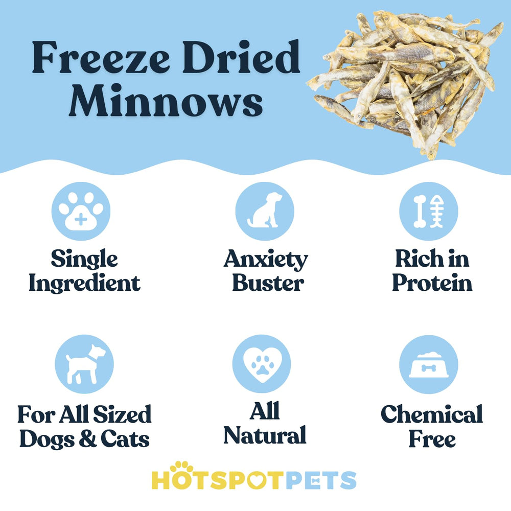 Hotspot Pets minnows treats cat and dog serving a flavorful protein snack