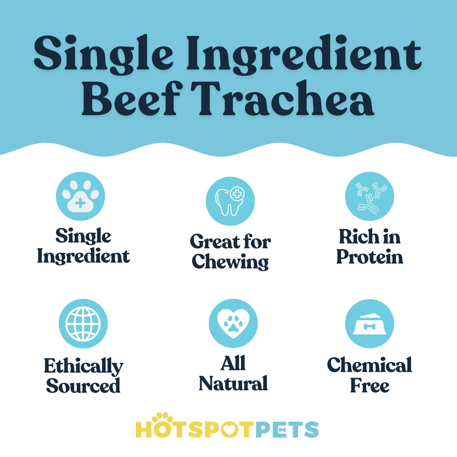 Hotspot Pets serving bag of 40-pack beef trachea offers a protein-rich treat option