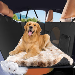 HOTYPXQ dog bed front view for car backseat travel comfort.