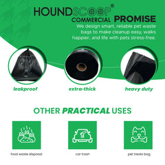HOUNDSCOOP 18-micron leakproof bags highlight durable strength