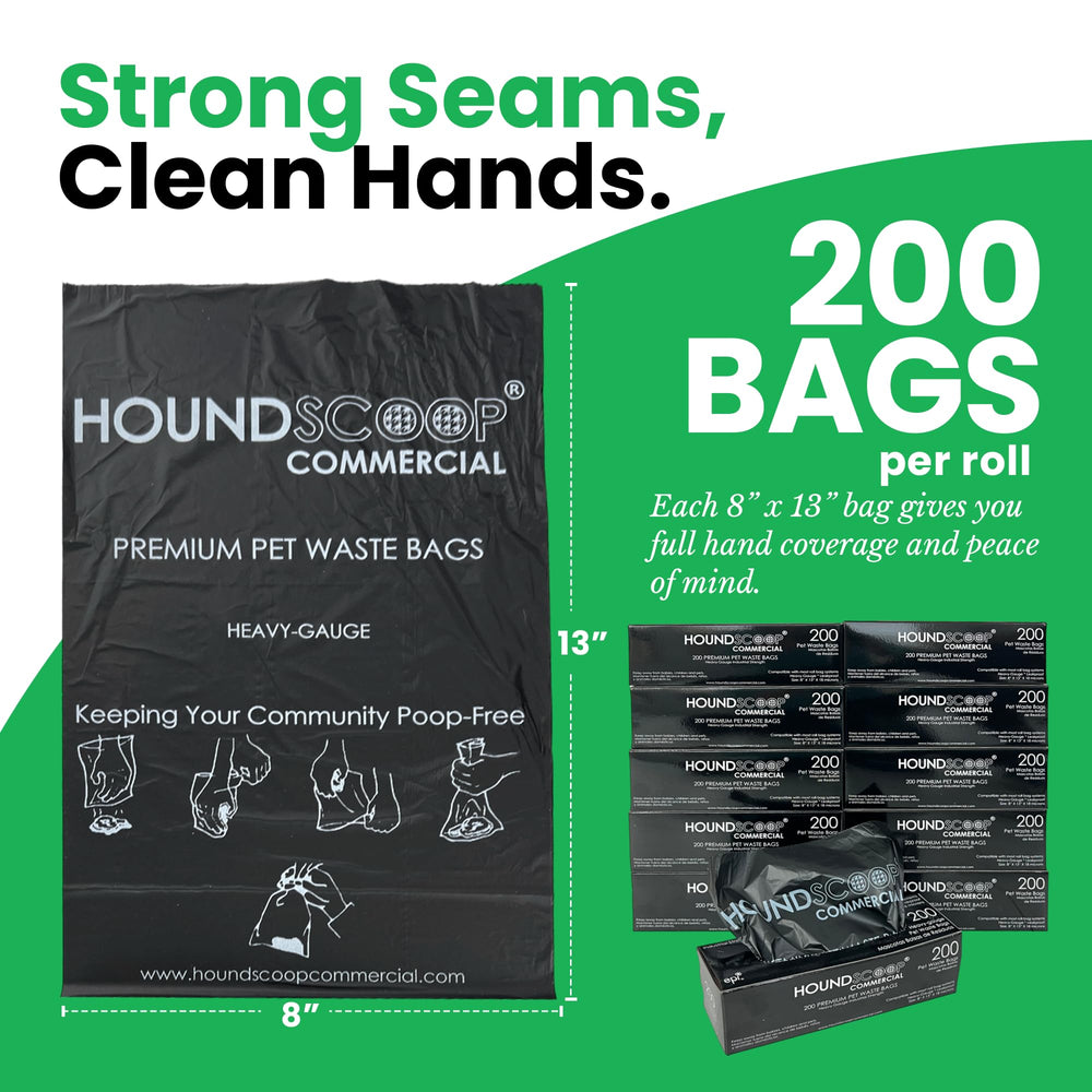 HOUNDSCOOP easy-grab design speeds up dog-walking cleanup