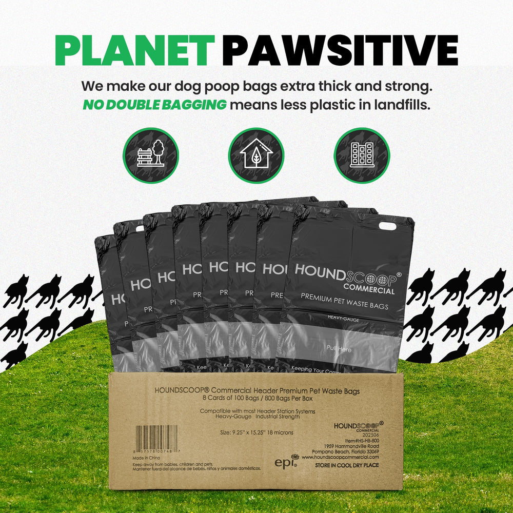 HOUNDSCOOP planet-pawsitive design reduces plastic waste with every cleanup.