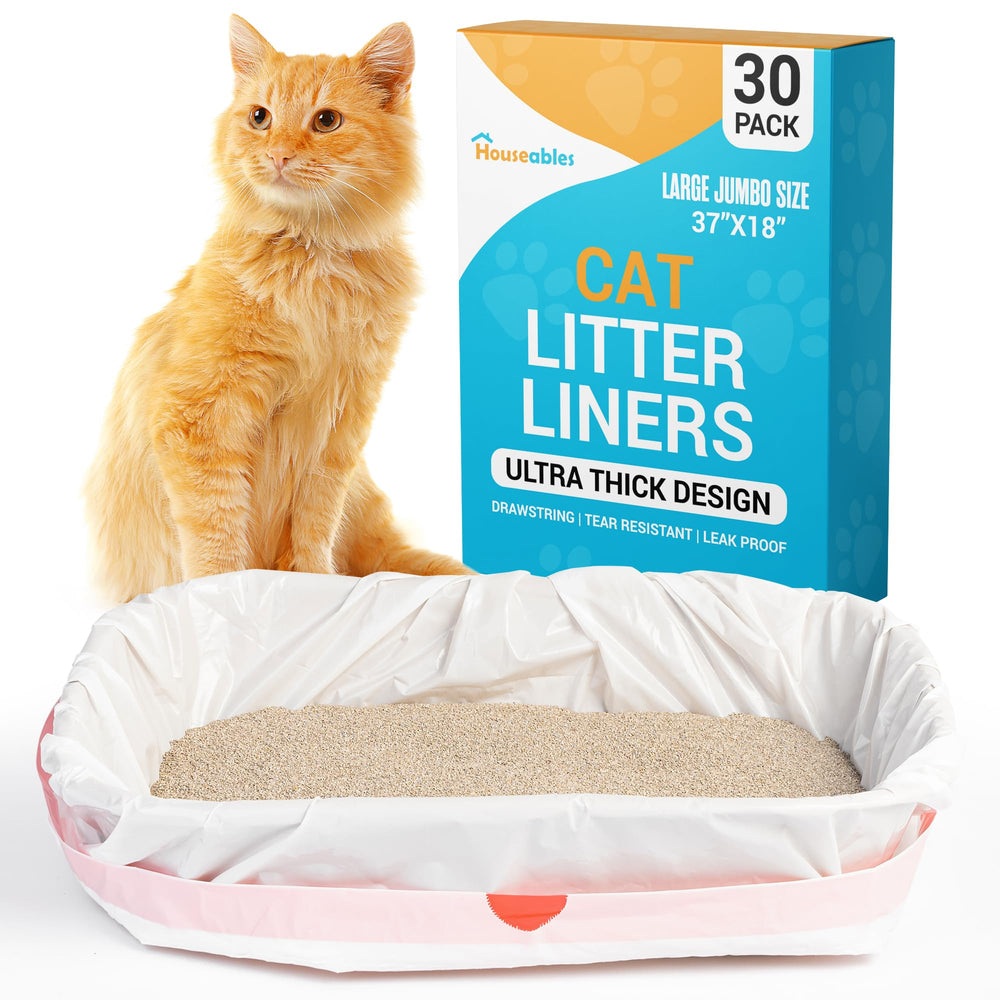 Houseables cat litter bags with tear-resistant closures for mess-free disposal.