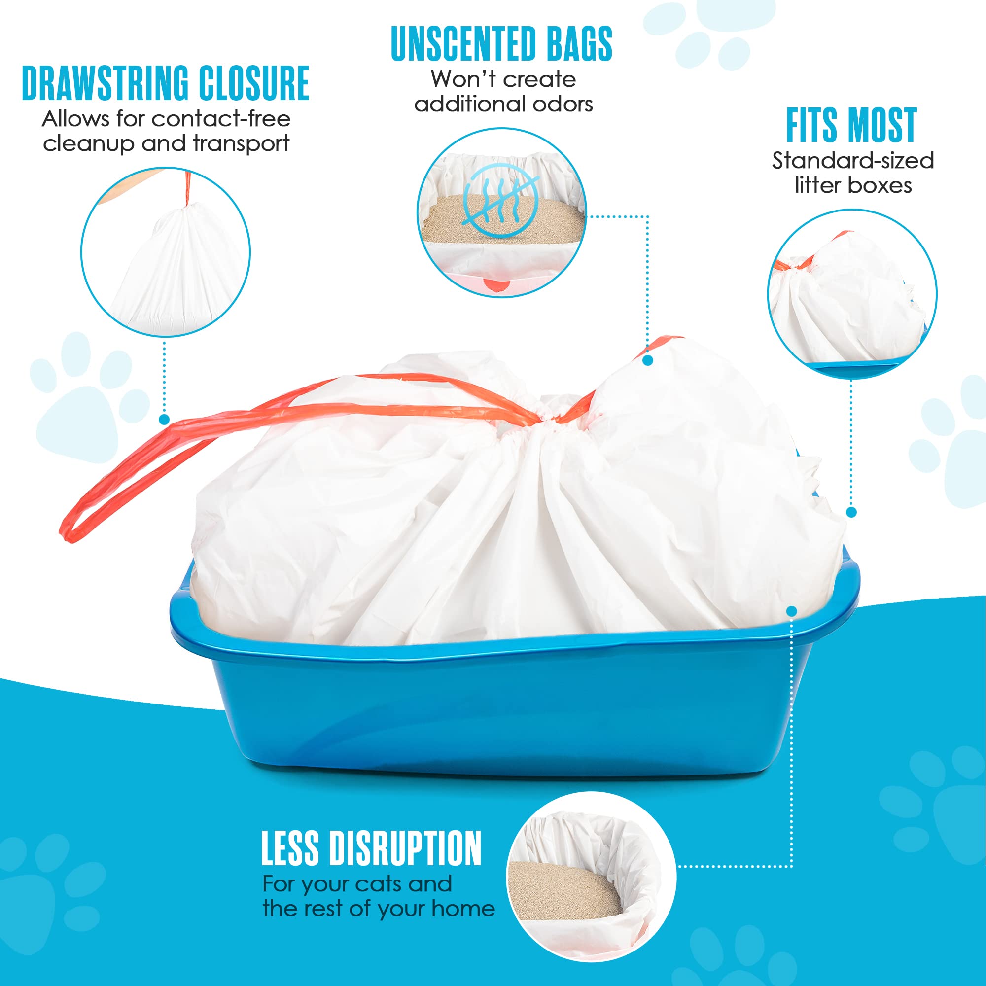 Houseables heavy-duty cat pan liner showing tear resistance during cleanup.