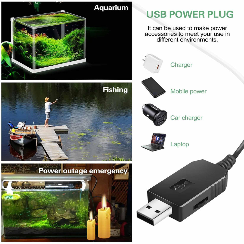 HouseUp aquarium air pump outlet with gentle bubbles for visual appeal.