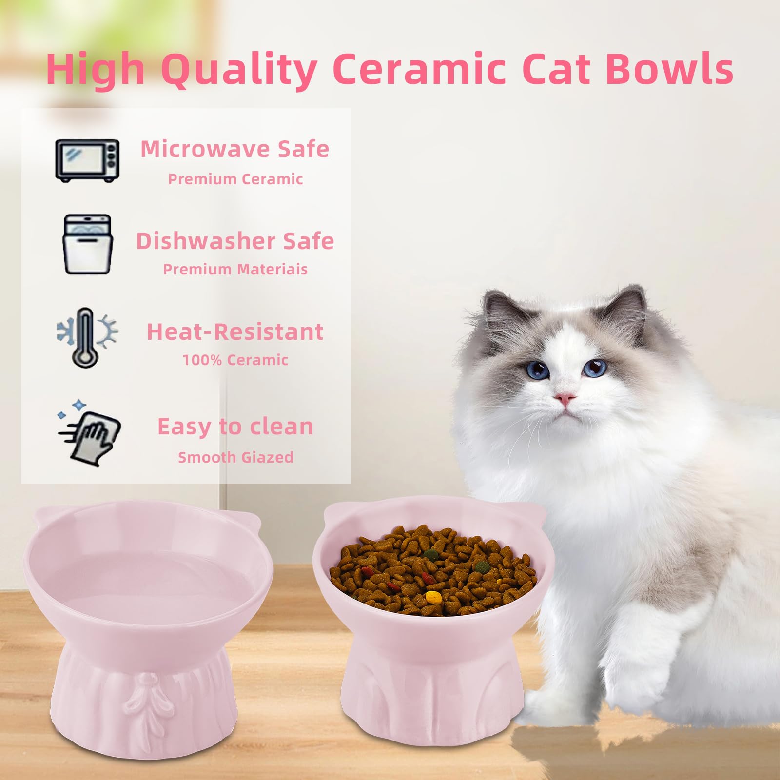 Hovico pink bowls are dishwasher safe for easy cleaning