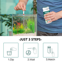 HOVIRAN freshwater-saltwater-use image highlights versatile testing for various aquarium setups.