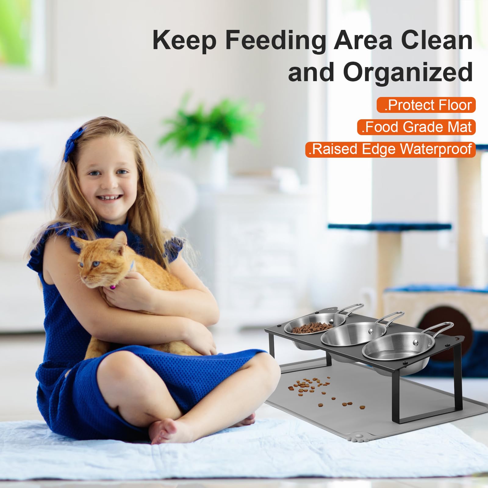 HOVNKUT anti-slip stand ensures bowls stay in place during meals