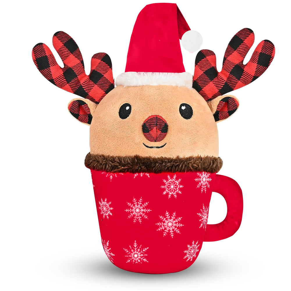 howaukf Christmas dog toy with reindeer squeaker for playful fetch and companionship