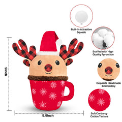 howaukf Christmas dog toy snowflake design supports interactive training and boredom relief