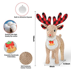 howaukf corduroy dog toy plush material provides soft, durable chewing.