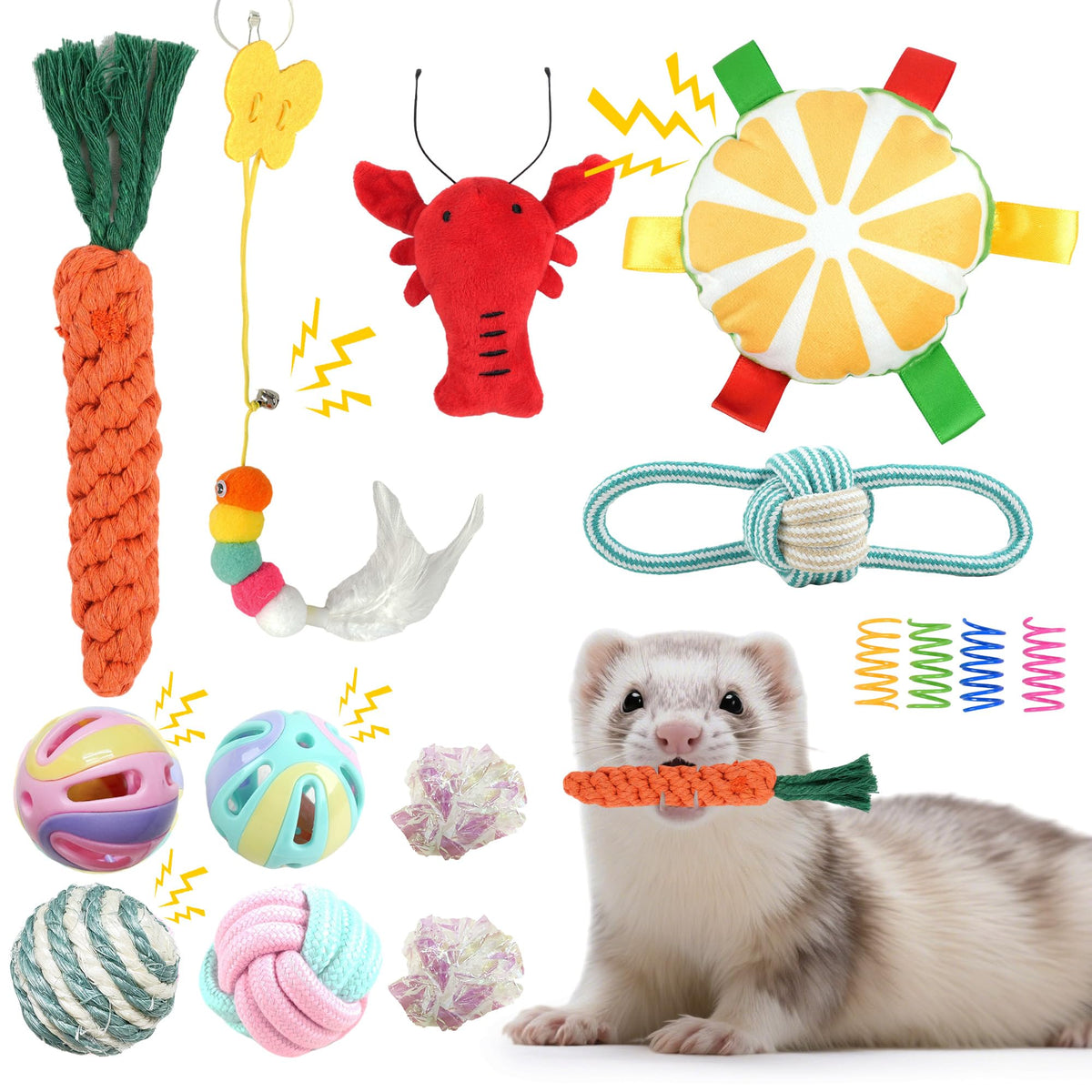 howaukf ferret bell ball image — jingling toy for interactive play