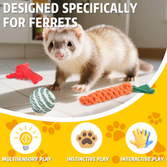 howaukf ferret chew carrot image — safe chew toy satisfying nibbling instincts