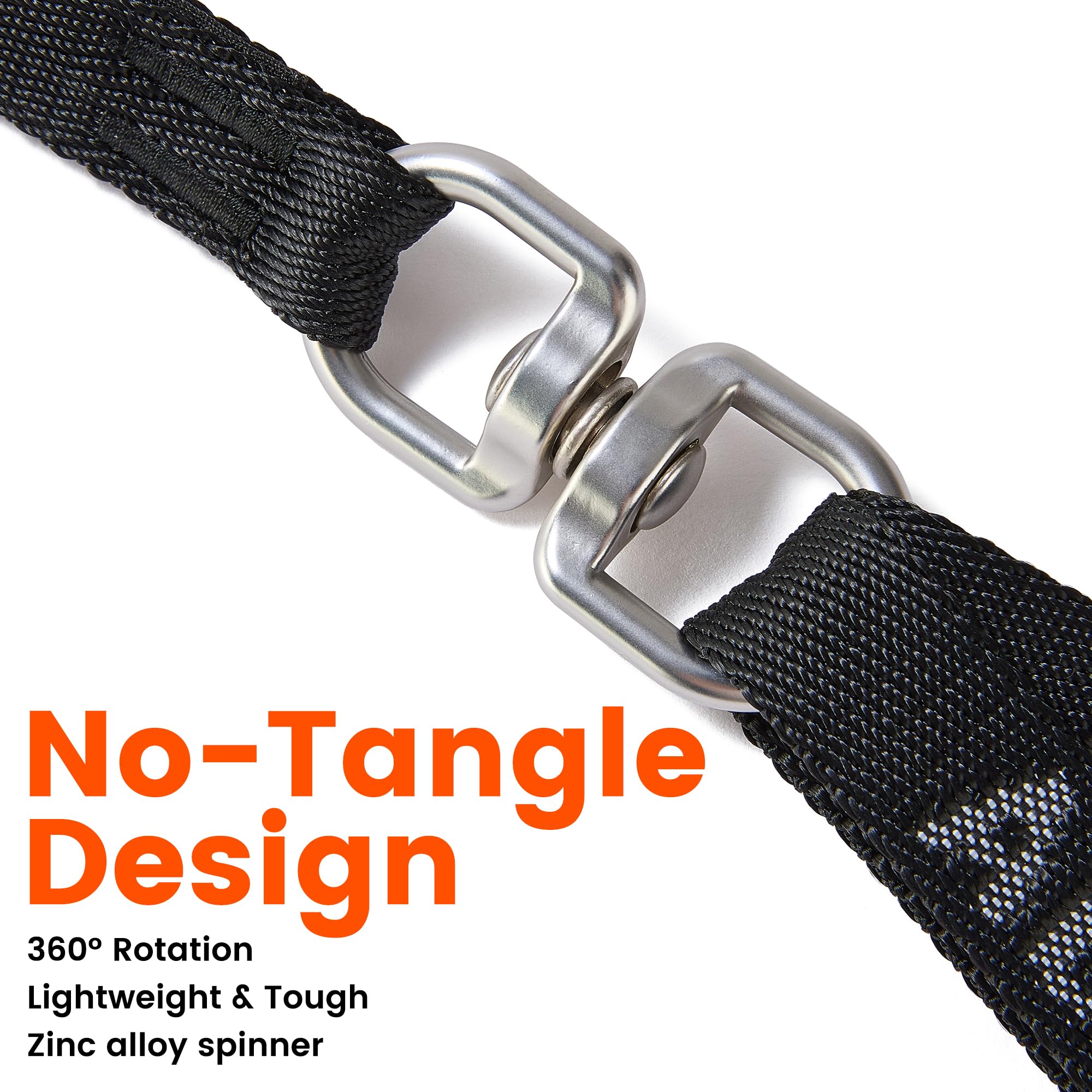 HOWGO double dog leash adjustable lengths from 17 to 26 inches for customized comfort.