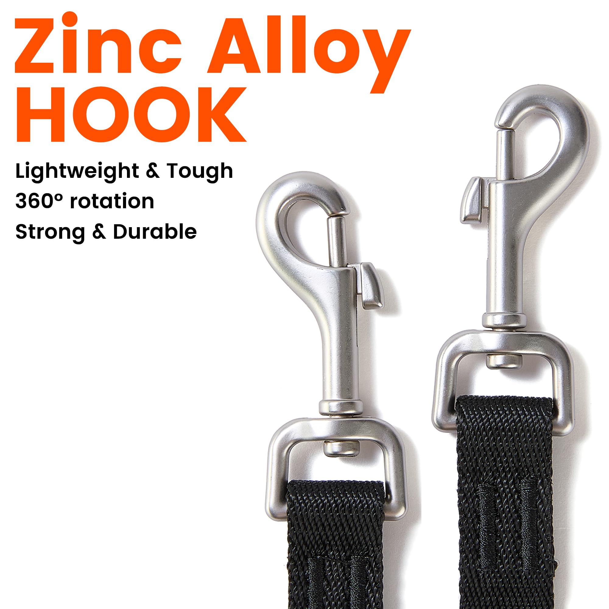 HOWGO double leash with padded handle for extra comfort on long walks.