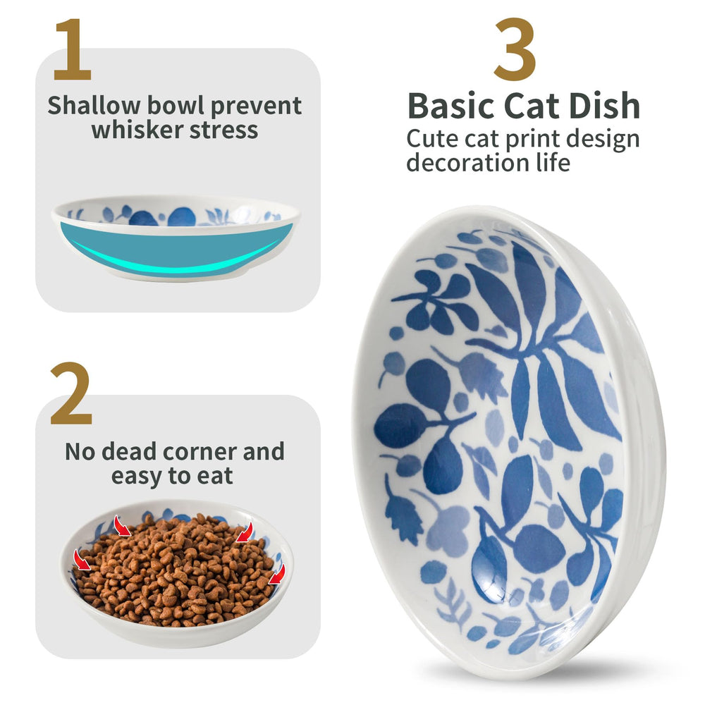 Howise cat bowls and pet mat dining area for mess containment