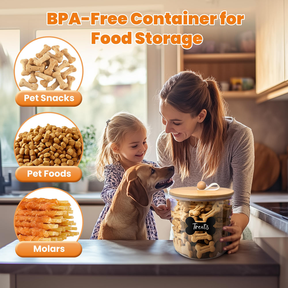 HOYTAMDAR 3-pack set helps separate cat and dog treats with tidy labeling.