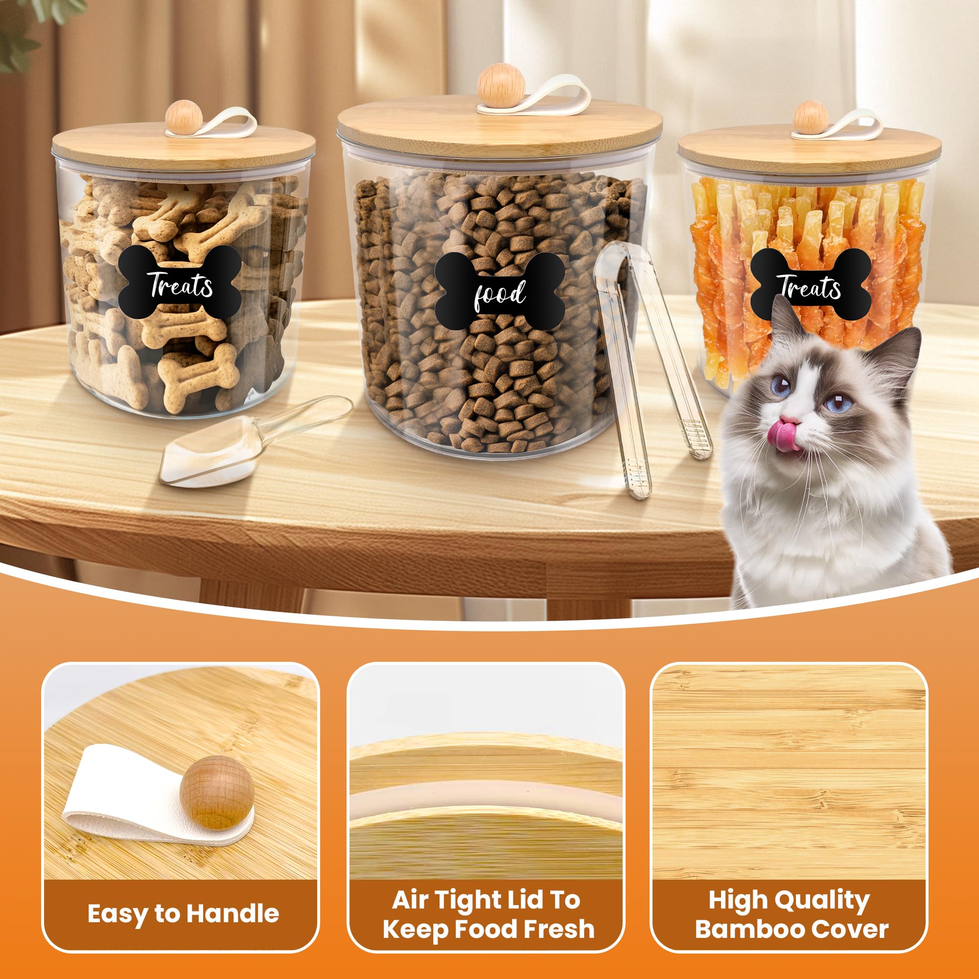 HOYTAMDAR includes labels, clamp, pen, and three 1/4-cup spoons for organization.