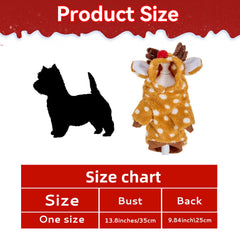 Hoyuwak Reindeer Dog Costume back view shows warm, cozy fit
