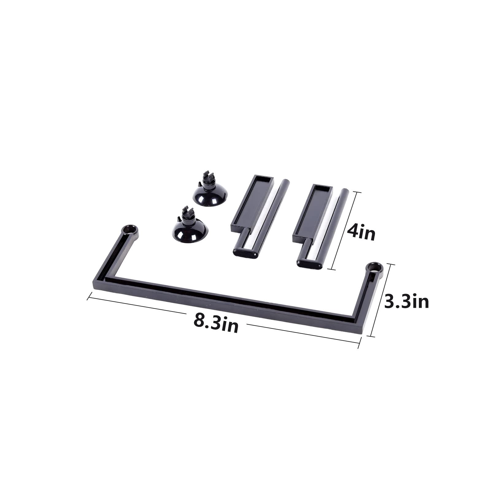 HOZOE Aquarium Floating Plant Corral adjustable-height view demonstrates a 4-inch water-level range.
