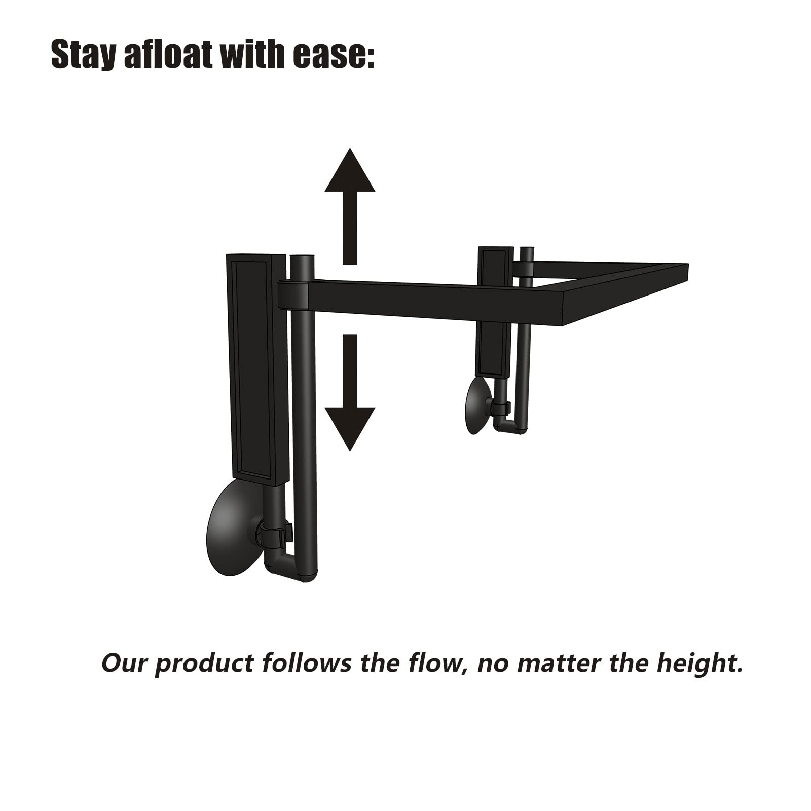 HOZOE Aquarium Floating Plant Corral hose-attachment offers flexible setup options.