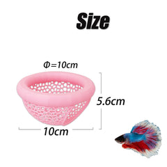 HOZOE pink feeding ring concentrates floating food for clearer feeding.