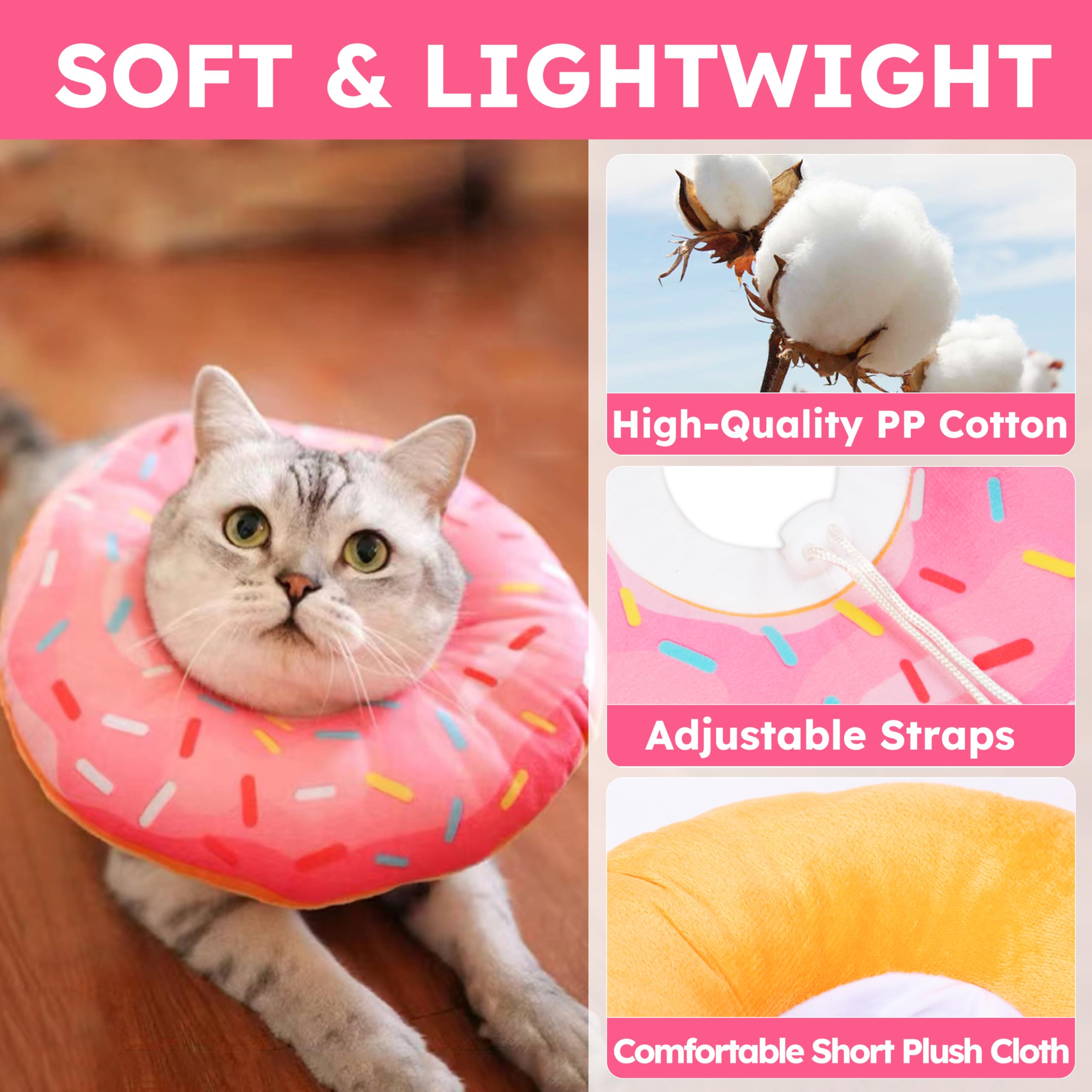 Hpetppy adjustable band cone collar with secure fit