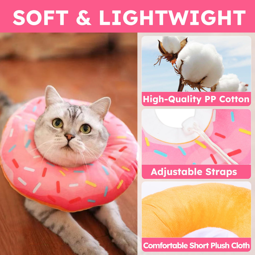 Hpetppy cat cone collar cotton padding stays light and skin-friendly
