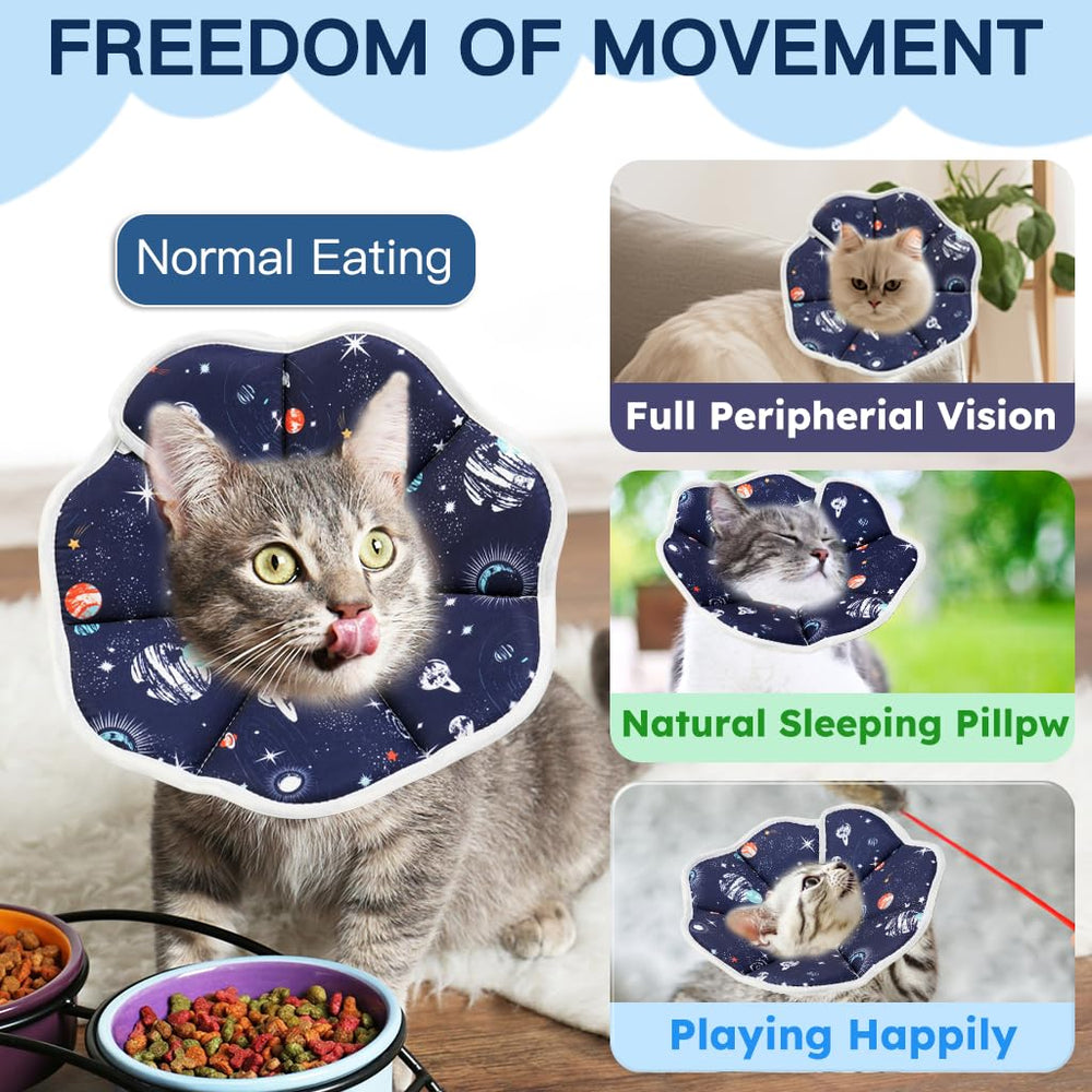 Hpetppy cat cone lightweight design wrapped around neck for freedom