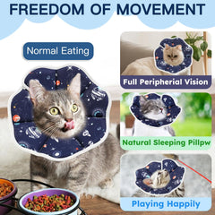 Hpetppy cat cone lightweight design wrapped around neck for freedom
