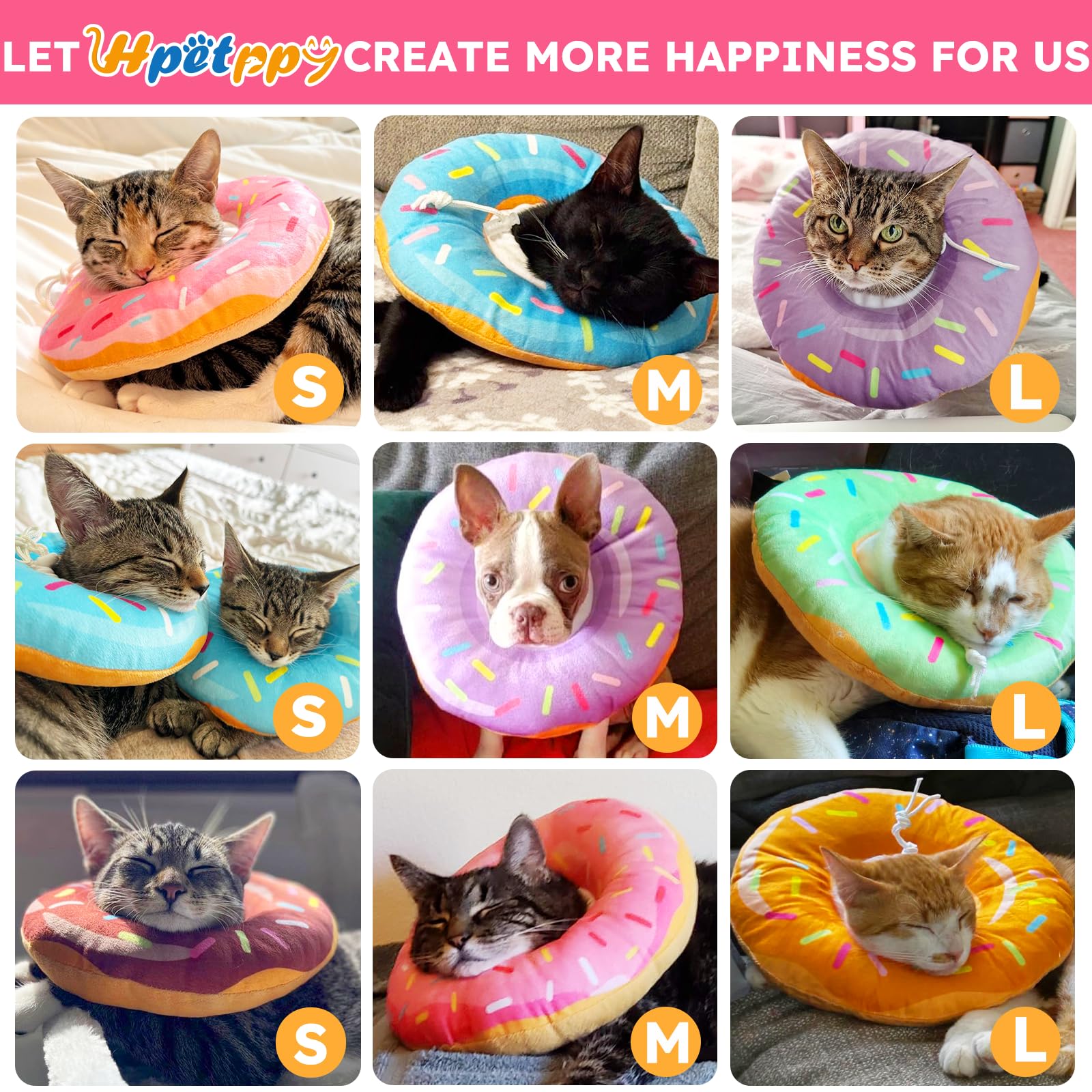 Hpetppy donut collar is lightweight for naps and daily wear