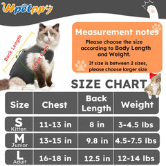 Hpetppy cat recovery suit back Velcro view, easy fitting and mobility during recovery.