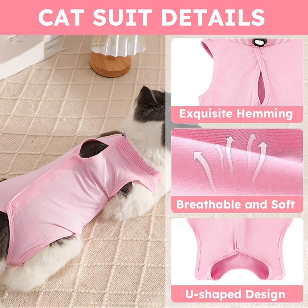 Hpetppy cat recovery suit machine-washable for easy cleaning.