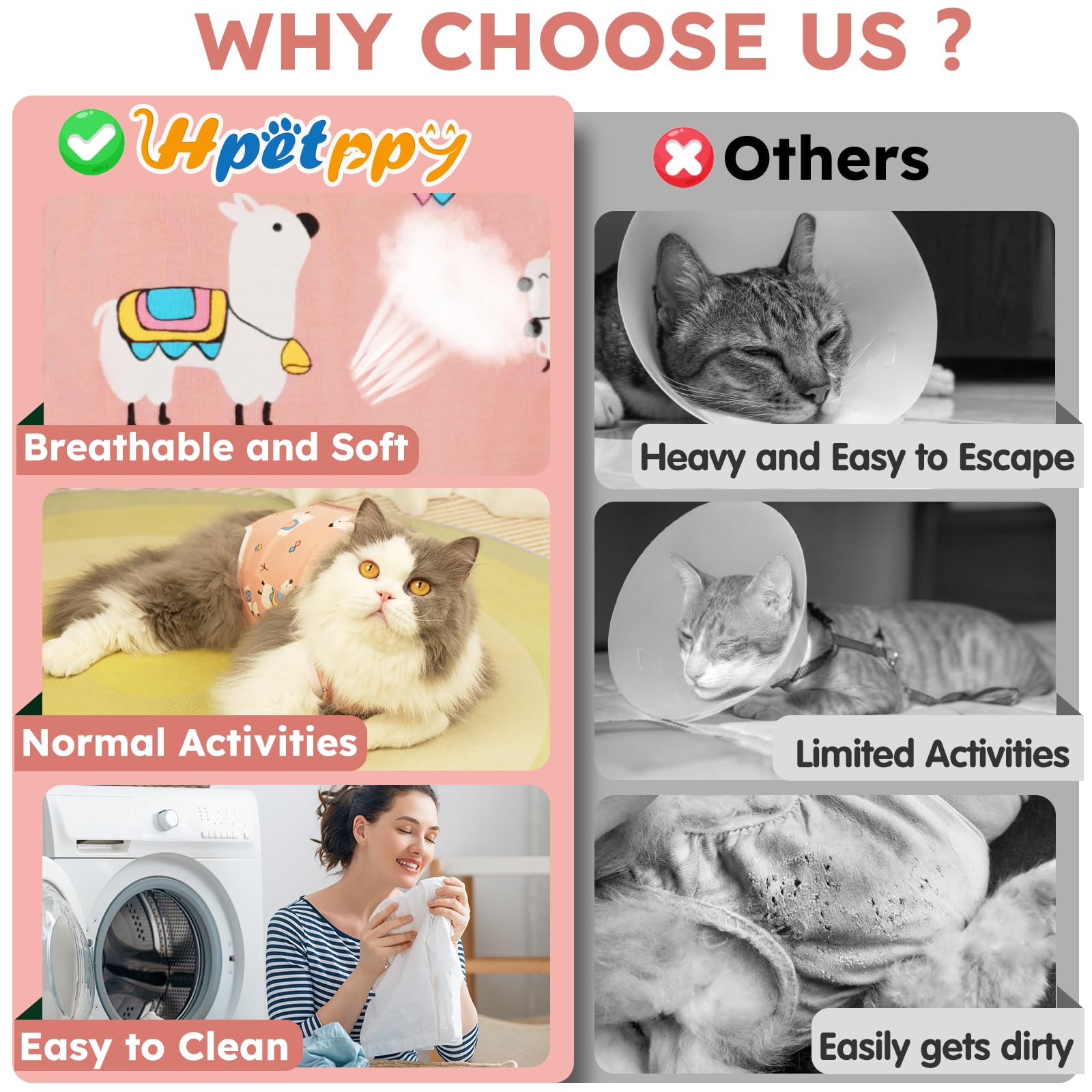 Cute patterns on Hpetppy recovery suit for everyday home wear
