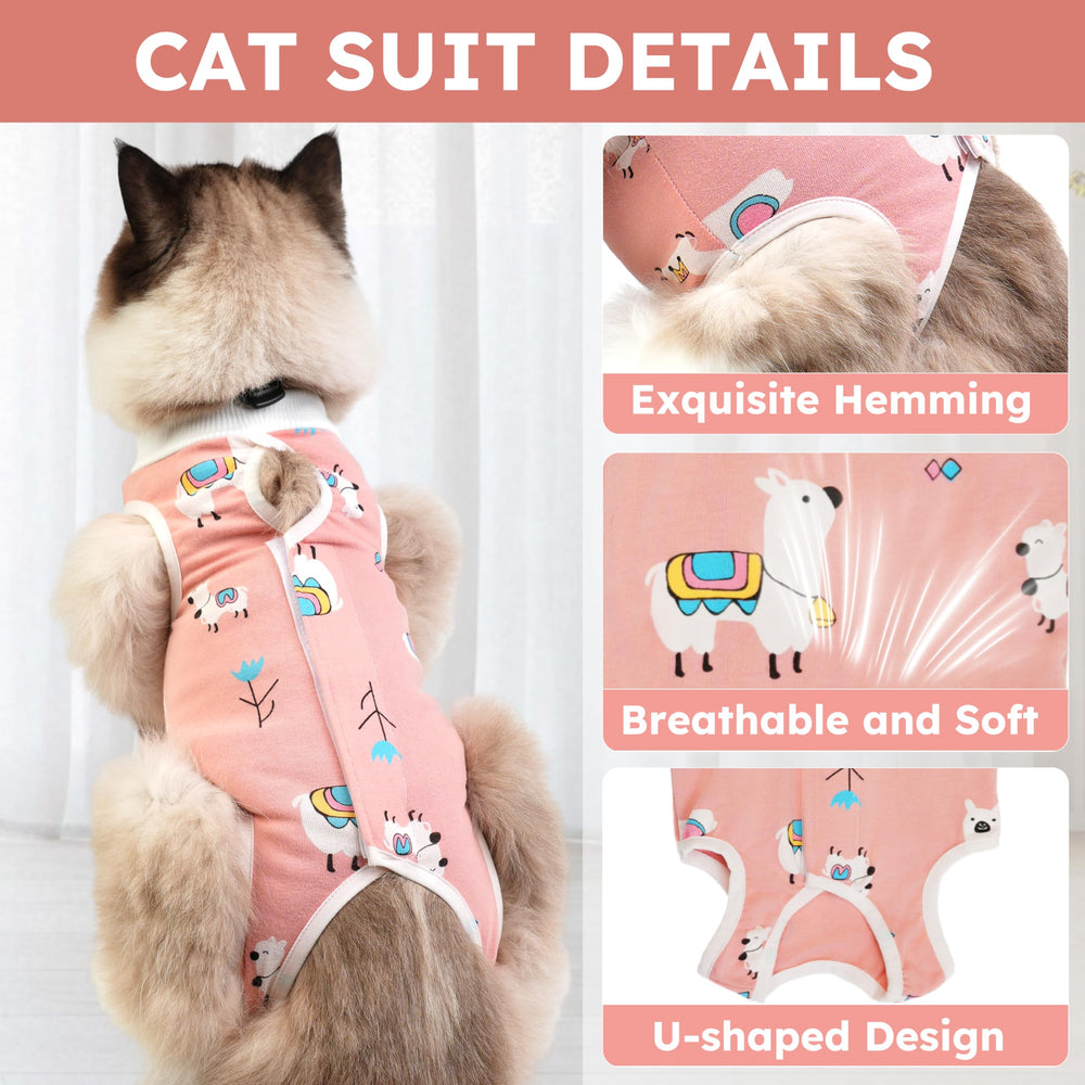 Size guide for Hpetppy cat recovery suit with three fit options