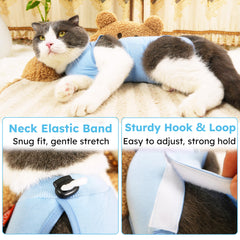 Hpetppy cat recovery suit soft high-elastic fabric keeps areas dry and comfortable