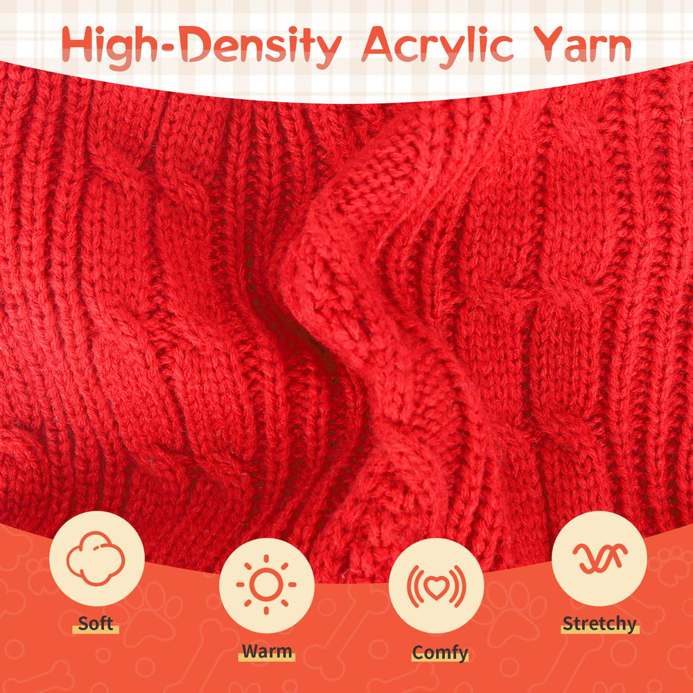 Hpetppy dog sweater dress leash-hole design—side view for easy outdoor walks.