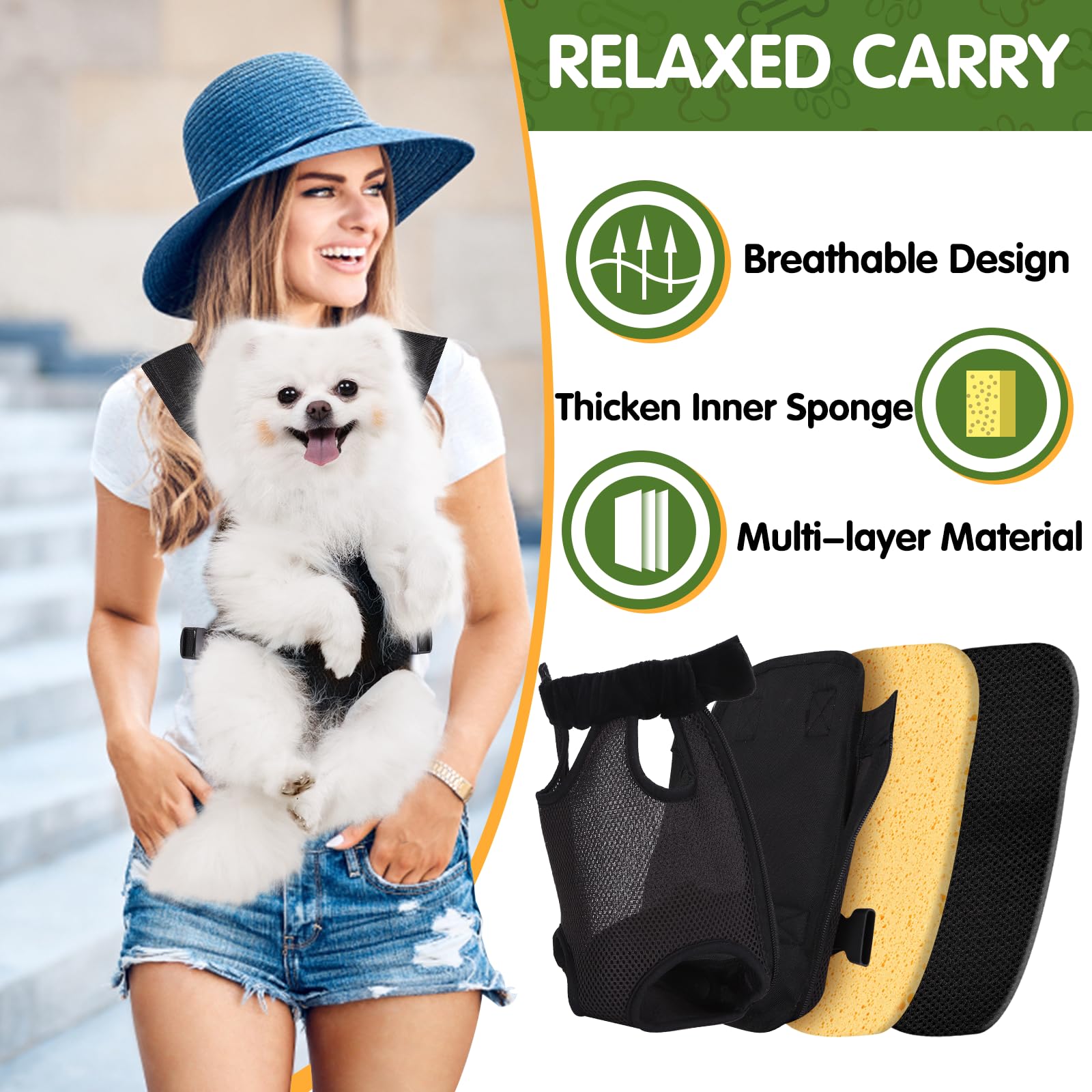 Hpetppy pet carrier backpack back panel 600D Oxford reinforces durable daily use.