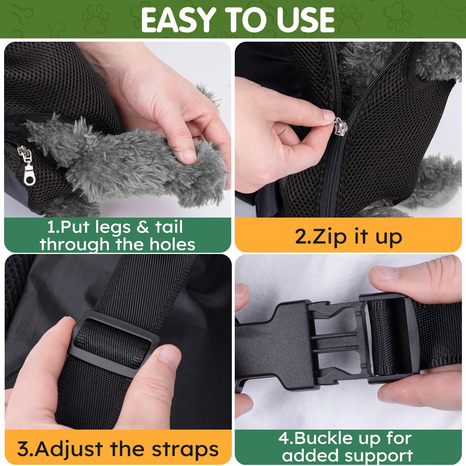 Hpetppy pet carrier backpack travel-use scene during hiking or biking.