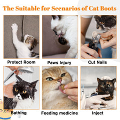Hpmjz cat mittens paw-protection minimizes scratching while maintaining dry, comfy paws.