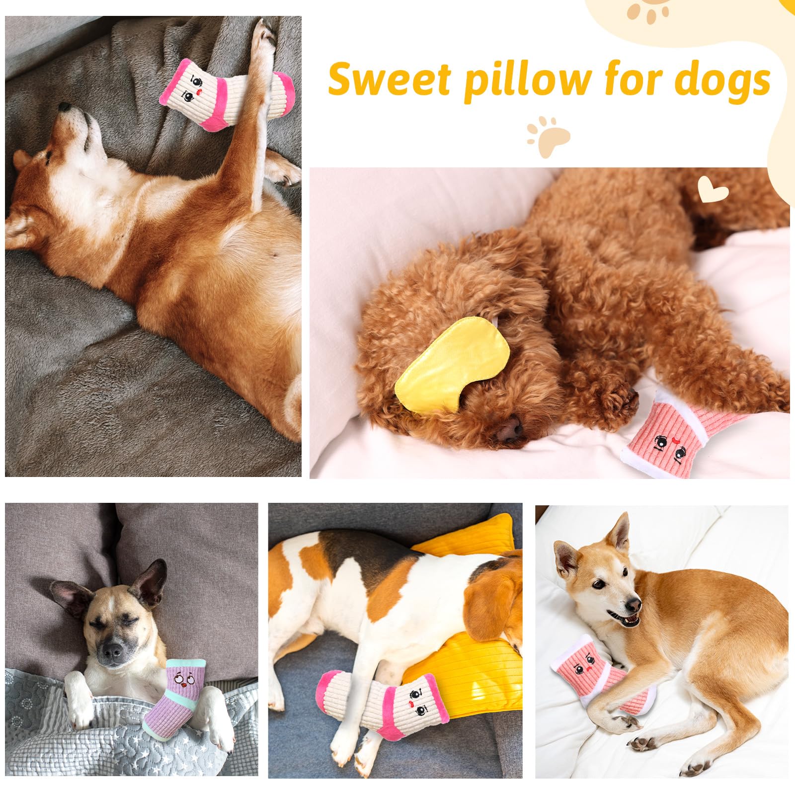 Hpmjz compact-size plush sock toy suited for small and medium dogs.