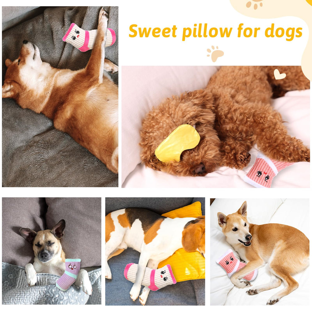 Hpmjz compact-size plush sock toy suited for small and medium dogs.