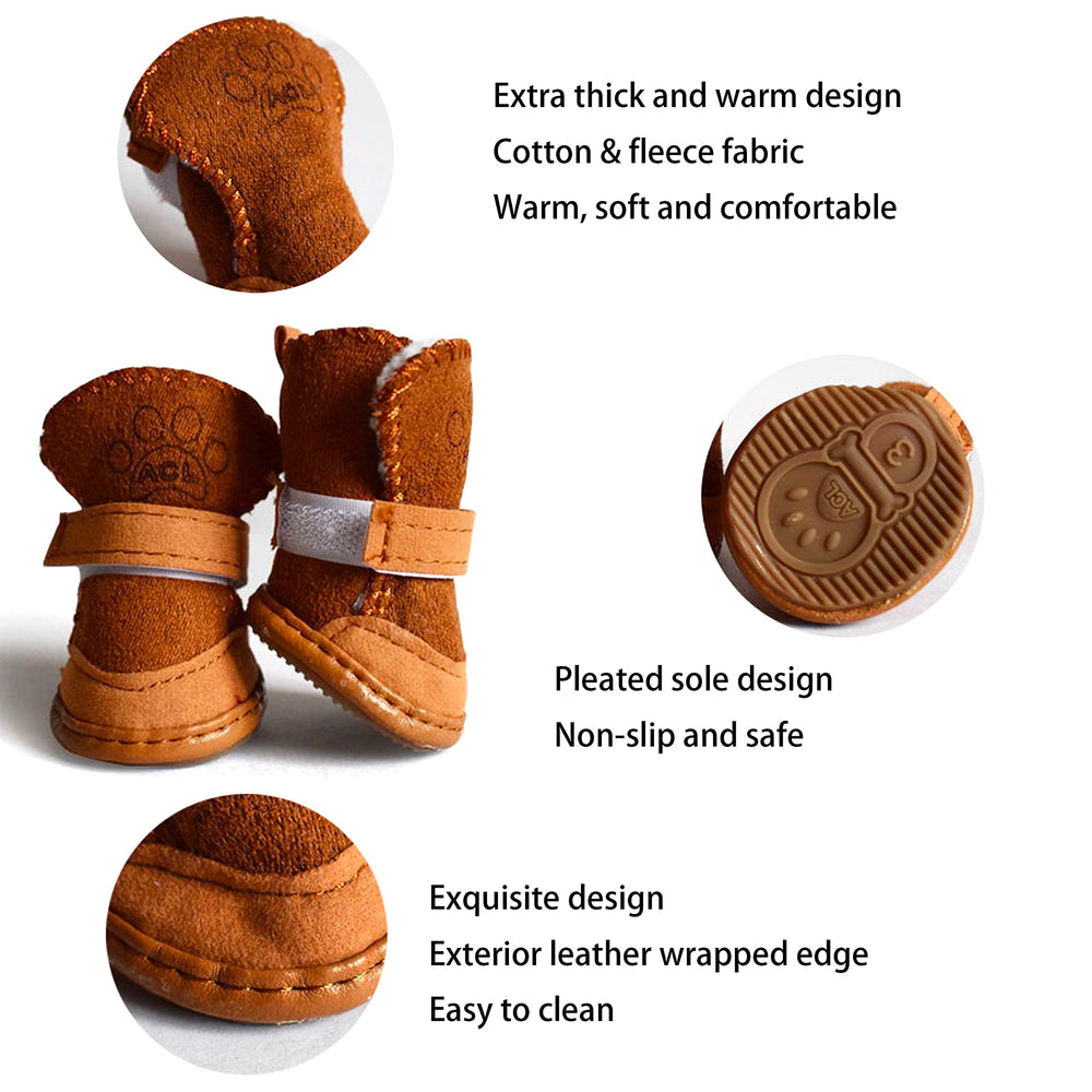 HPWFHPLF dog boots anti-slip sole enhances traction on ice