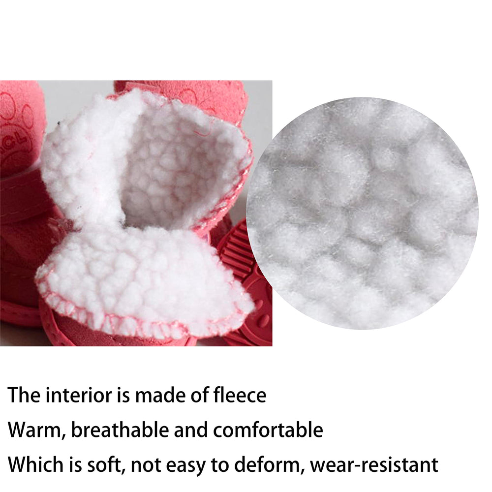 HPWFHPLF dog boots inside fleece for warm winter wear