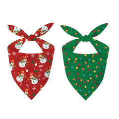 HPXKSHA Christmas dog bandanas 2-pack for festive pets, easy-to-coordinate outfits.