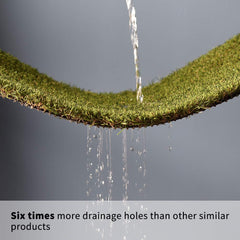 HQ4US 4LEGS black-rubber-backed grass provides steady surface for daily potty breaks.